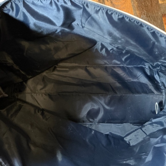 Polo Ralph Lauren Navy Canvas Leather Trim Large Tote Travel Carryall Bag - Picture 5 of 7